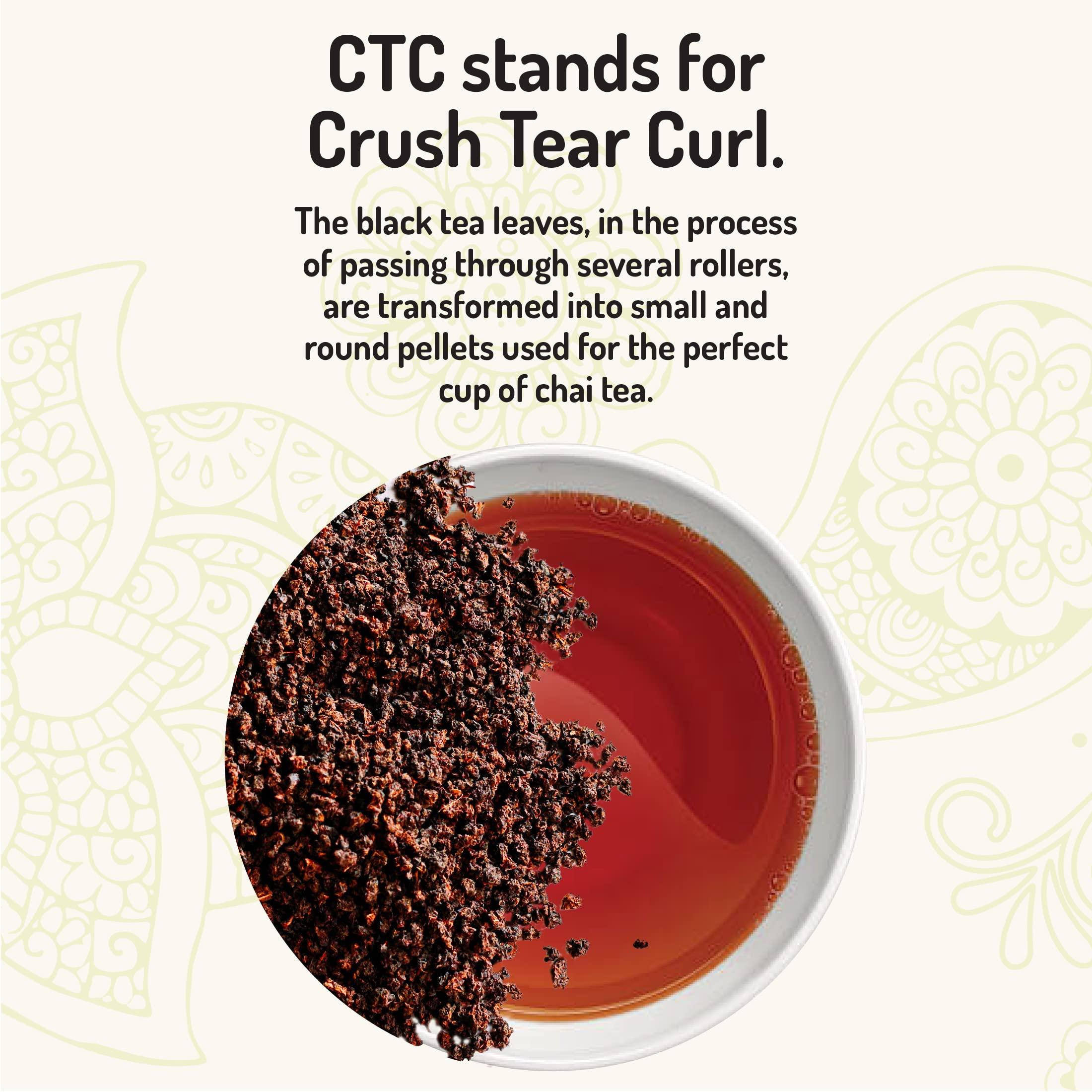 Tea India Tea India CTC Assam Loose Leaf Black Tea Strong, Full-Bodied Flavorful Blend Of Premium Black Tea Made with Natural Ingredients Traditional Indian Tea Caffeinated Iced Tea Breakfast Tea (32 Ounce)