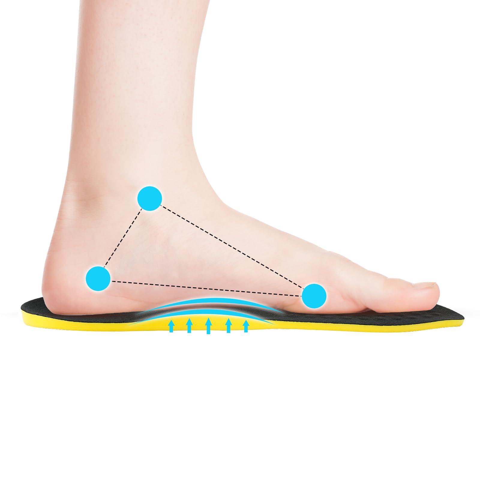 FOXOXI Supination Insoles for Correct Standing Posture,Orthotic Inserts for Men and Women,Heel Wedge Inserts for Bow Legs,Knock-Knees,Foot Alignment (Color : Black, Size :S)