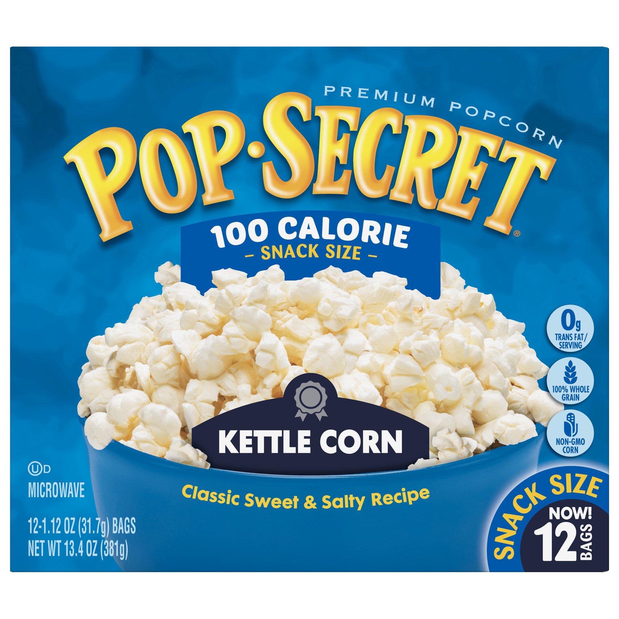 Pop Secret Pop Secret Popcorn, Kettle Corn, 3 Ounce Microwave Bags, 12 Count Box,1.12 Ounce (Pack of 12)
