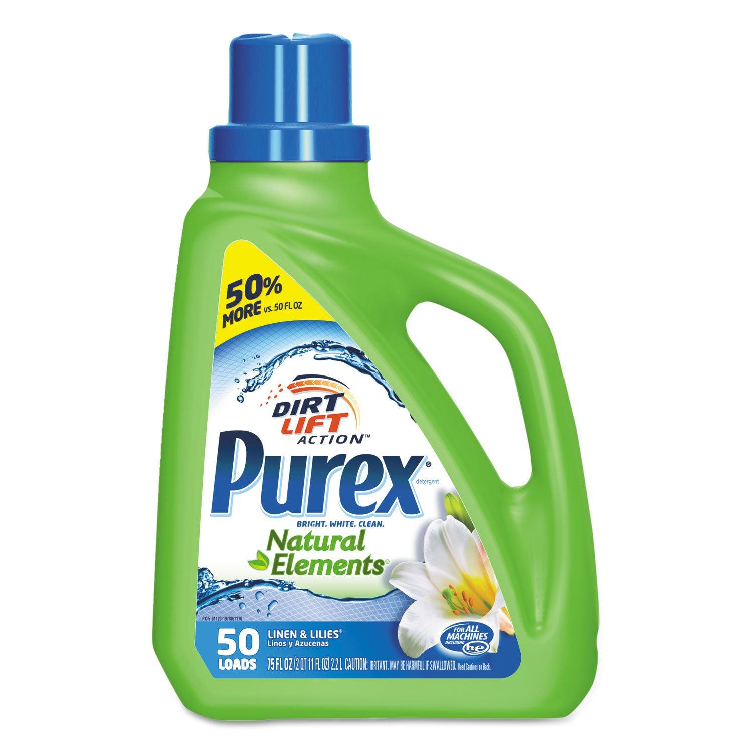 DIA01120CT Purex 01120CT Ultra Natural Elements He Liquid Detergent, Linen & Lilies, 75oz Bottle,6/carton