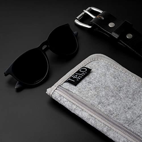 TeloTravel TeloTravel AM/PM Bi-Folding Pill Organizer + Supplement Case for OTC Medicine, Prescription + Vitamins - 14 Labeled Monday-Sunday Pouches, Grey Travel Pill Case