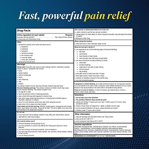 Advil Advil Pain Reliever and Fever Reducer, Pain Relief Medicine with Ibuprofen 200mg for Headache, Backache, Menstrual Pain and Joint Pain Relief - 100 Coated Tablets (Pack of 2)
