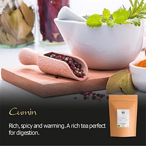 Valley of Tea Cumin Seeds Whole Organic Spice - Culinairy Seeds - Cuminum Cyminum - Whole Cumin Seed Cunin Cumin Seeds Organic Cummin Whole Cumin Spice 100g