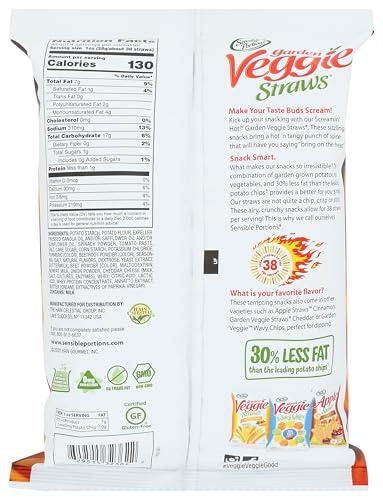 Sensible Portions Sensible Portions Garden Veggie Straws Screamin' Hot Vegetable & Potato Snack, 4.25 Oz