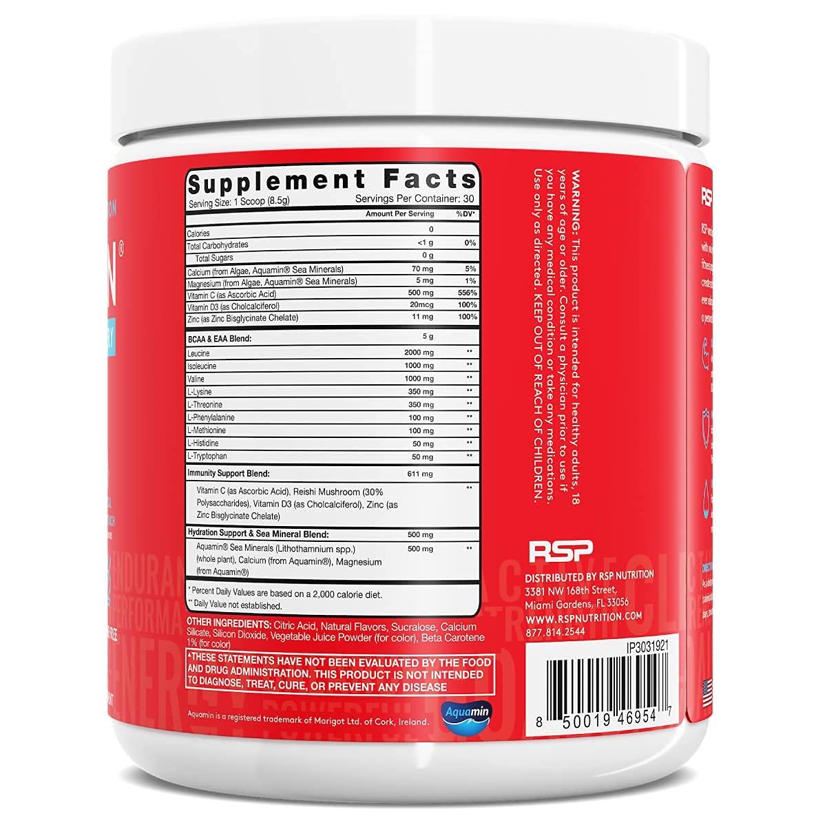 RSP NUTRITION RSP NUTRITION Vegan AminoLean Pre Workout Energy (Mango 25 Servings) with AminoLean Recovery Post Workout Boost (Tropical Island Punch 30 Servings)