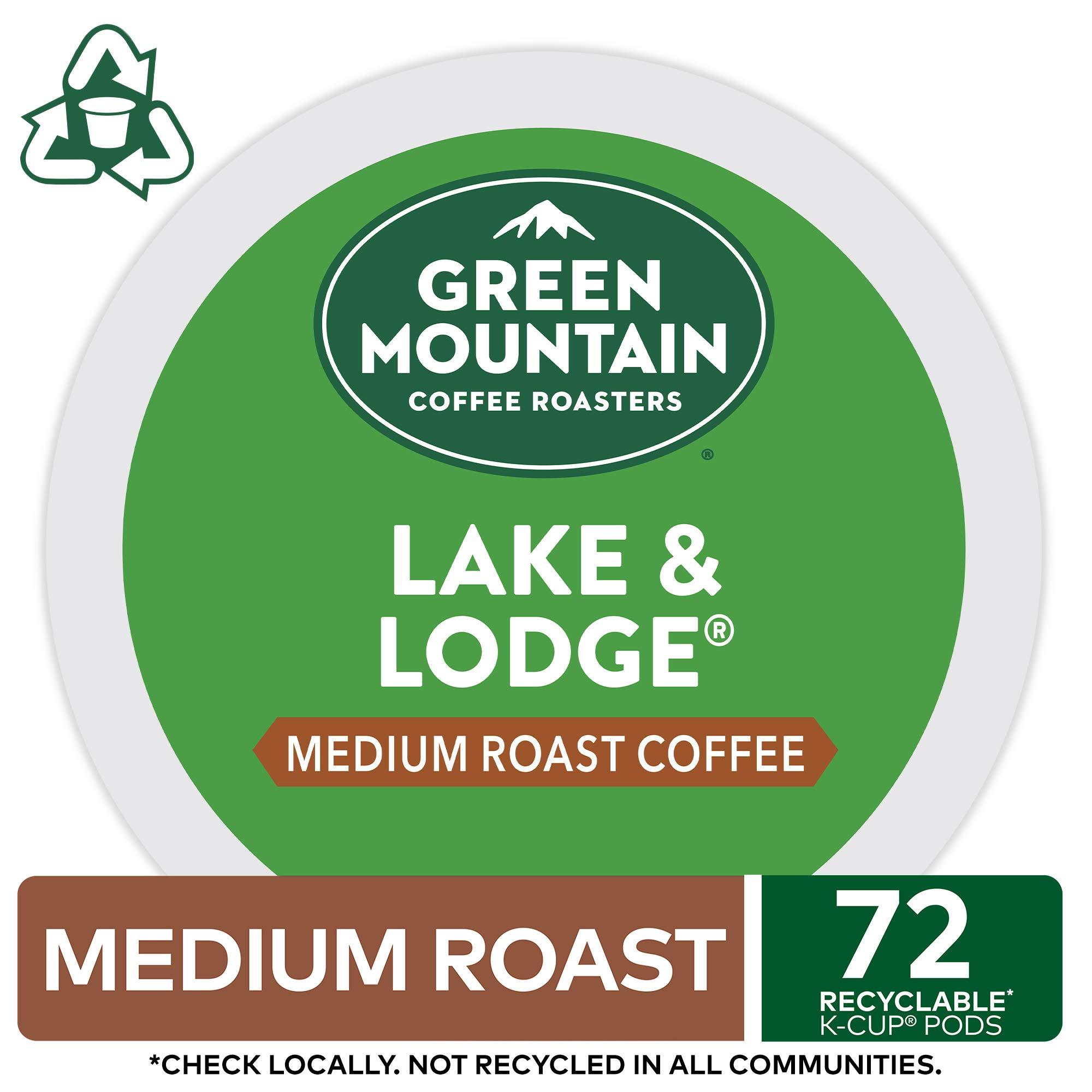 Green Mountain Coffee Roasters Green Mountain Coffee Roasters Lake and Lodge Blend Keurig Single-Serve K-Cup pods, Dark Roast Coffee, 72 Count