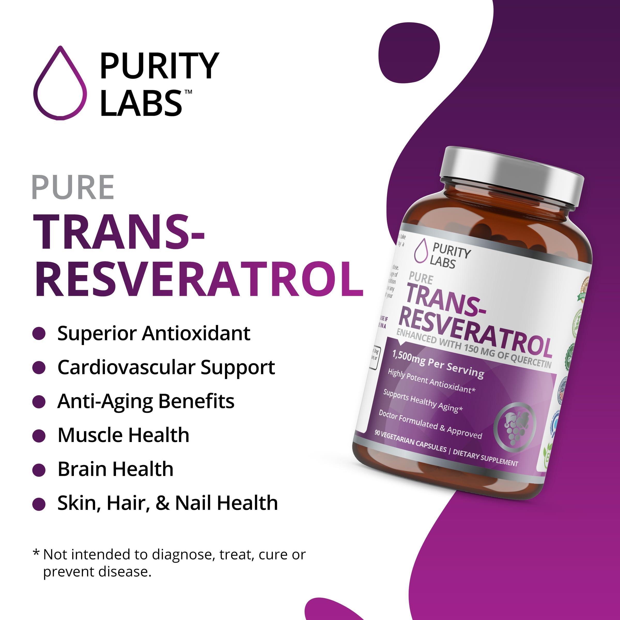 Purity Labs Purity Labs Vitamin D3 K2 & Pure Trans-Resveratrol Supplement