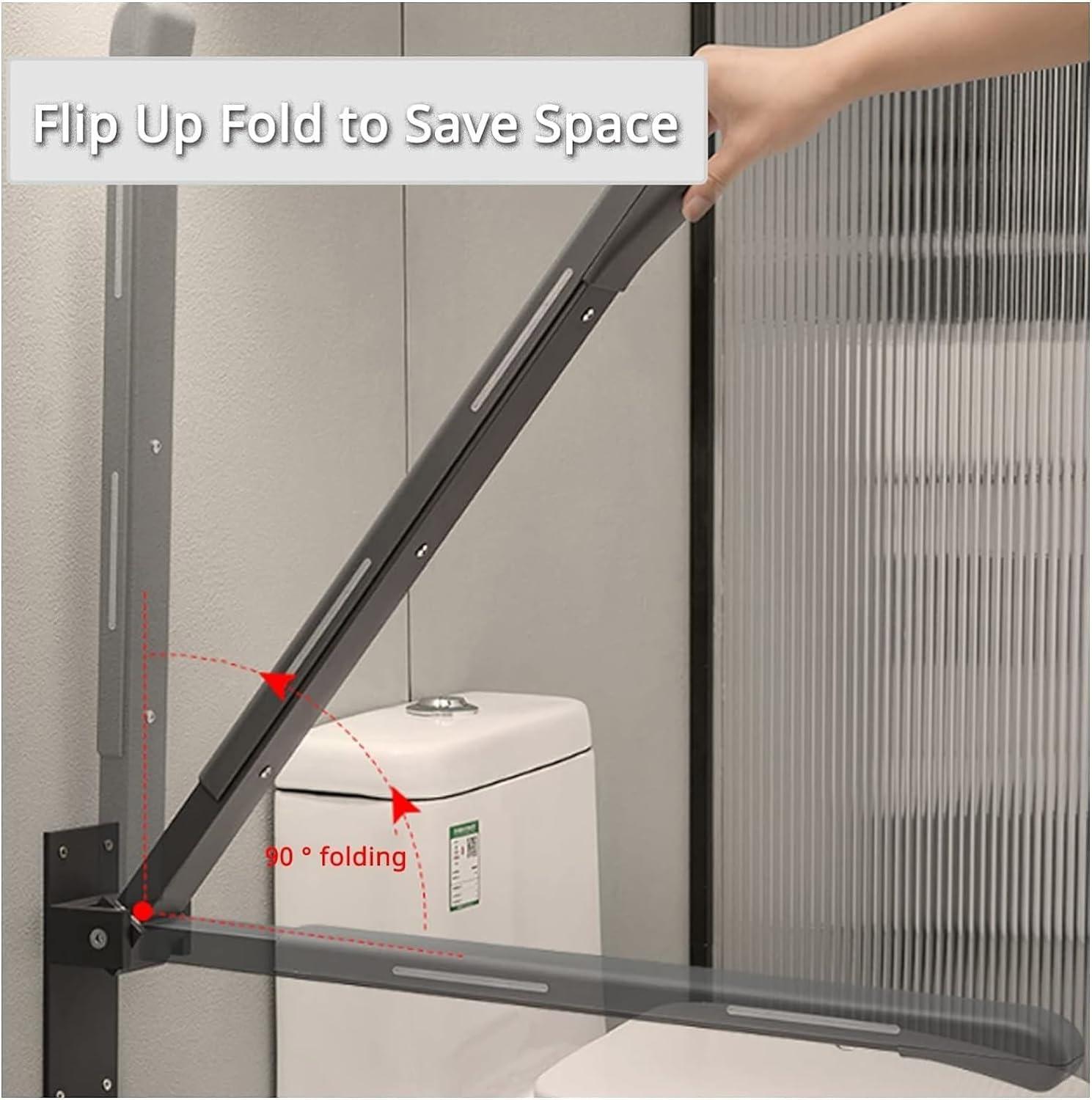 DIVIKO Foldable Toilet Grab Bar, Toilet Support Rail, Wall Mounted Bathroom Safety Grab Handle, for bariatric Elderly People, bariatric Disabled Support Bathroom Assist Assist Assist Rail (Color : B)