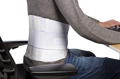 FitPro FitPro FP55007 Adjustable Elastic Back Lumbar Support Brace, Large, Amazon Exclusive Brand, White