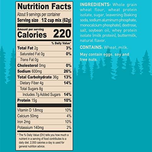 Krusteaz Krusteaz Protein Buttermilk Pancake and Waffle Mix, 15g Protein Per Serving, 20 oz Boxes (Pack of 3)