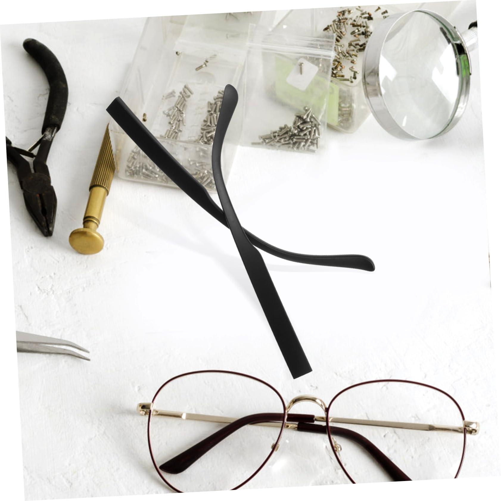 SEWOART SEWOART 1 Pair Glasses Accessories Replacement Glasses Holder Glasses Leg Sunglasses Man Screwdriver Glasses Temple Covers Chain Glasses Cleaning Cloth Car Watch Repair Kit Arm Black Metal