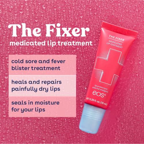 eos eos Medicated Lip Balm - The Fixer | Lip Care to Repair and Protect Chapped and Dry Lips | Instant Cooling and Pain Relief with Natural Ingredients | 0.35 oz