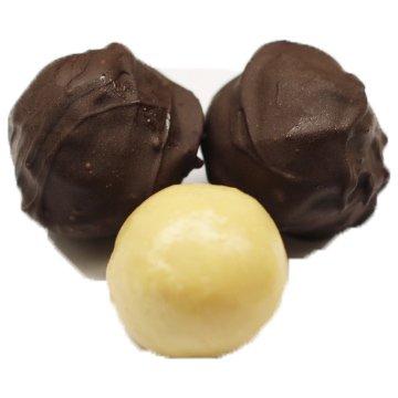 Scott's Cakes Scott's Cakes Dark Chocolate Covered Black Walnut Cream Bon-Bons in a 1 Pound White Gourmet Box