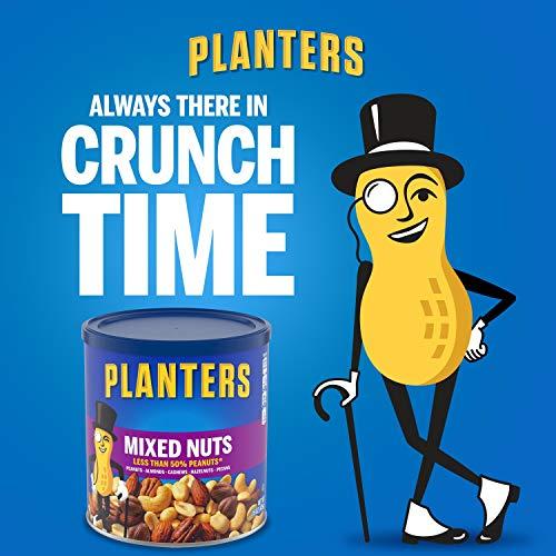 Planters Planters Mixed Nuts Less Than 50% Peanuts with Peanuts (Almonds, Cashews, Hazelnuts & Pecans, 12 ct Pack, 15 oz Canisters)