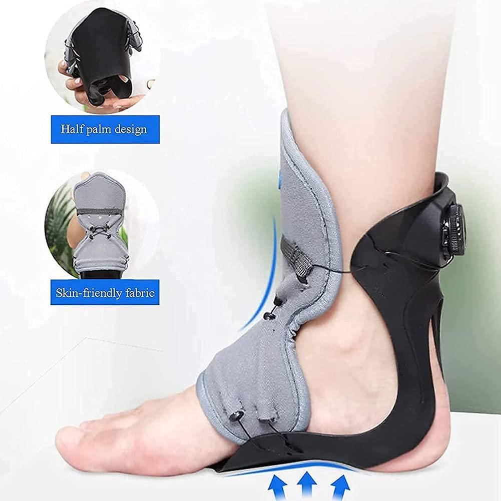 FBFFB AFO Ankle Orthosis, Foot Drop Brace for Walking, BOA Tether Knob Adjustment, Bionic Foot Structure That Fits The Foot, for Running, Basketball, Injury Recovery (Right Foot Large)