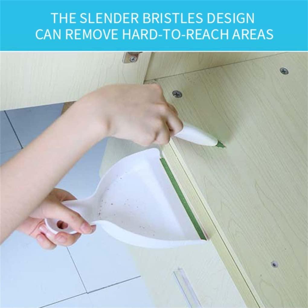 WDDBHSKN Dust pan Broom Brush Dustpan - Small Broom and Dustpan Set,Mini Broom and Dustpan,Small Dustpan and Brush Set for Home Cleaning, Sofa, Desk, Guinea Pig Cage, Cat Litter etc.Light Green