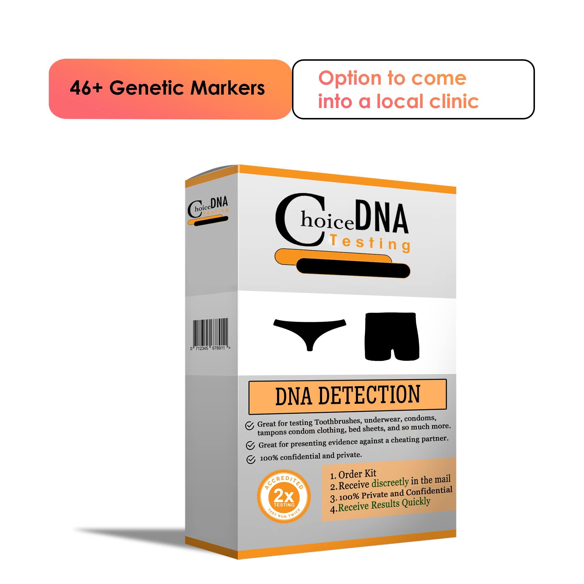 CHOICE DNA TESTING Infidelity Lab Based Male & Female DNA Detection - Includes Return Shipping to Lab (Male and Female DNA Detection)