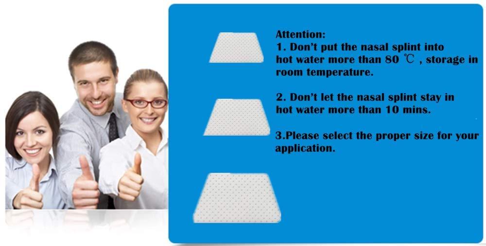 Mediss Thermoplastic Nasal Splints, External Nose Support Protector for Rhinoplasty Septoplasty Surgery, Nose Brace Fracture, ENT, Orthopedic Immobilization, 50pcs-S, (B)