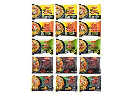 Lucky Me! Lucky Me! Instant Pancit Canton Assorted 15 Pack (Kalamansi, Sweet & Spicy, Original, Chilimansi and Hot Chilli)