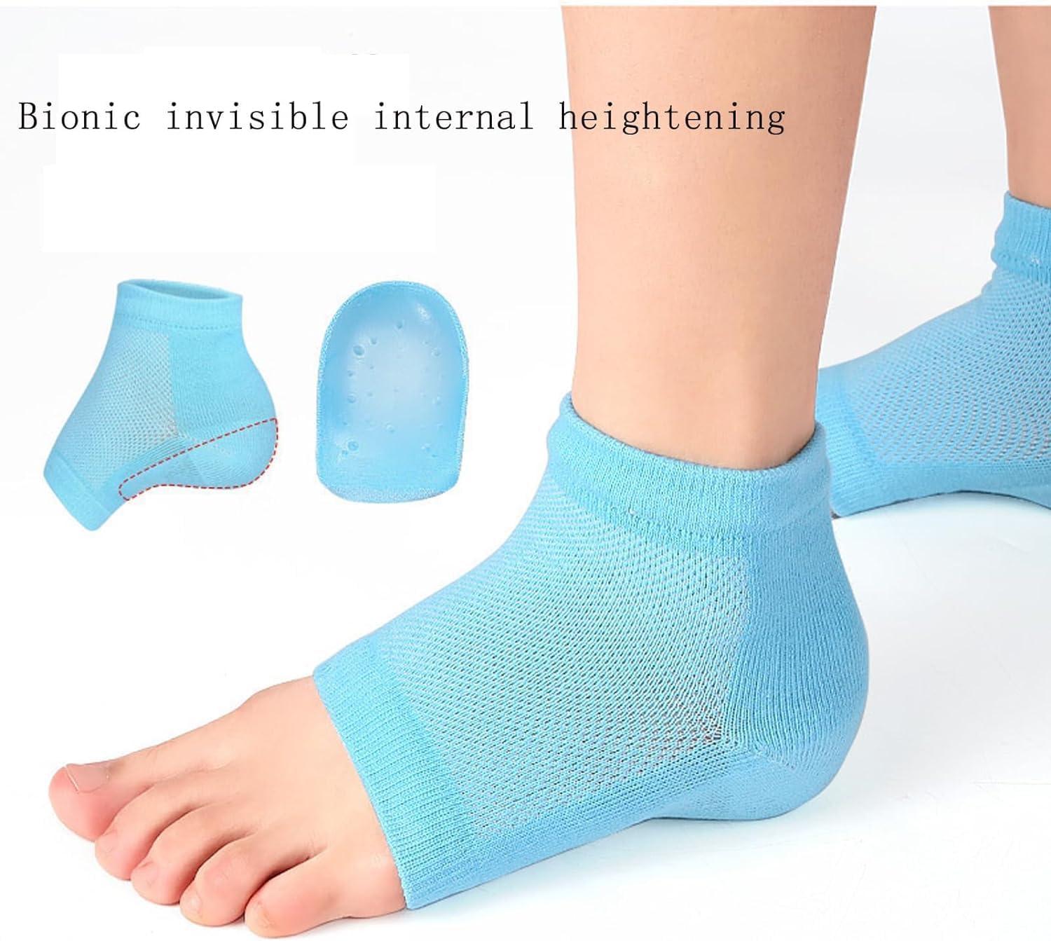 Lovejdrsiey Rizzboost Height Increase Insoles, Height Max Socks, Height Max Insoles 3 Inches,Half Height Increase Insoles, Invisible Shoe Lift Heel Pads,Foot Socks (3.5cm, Gray)