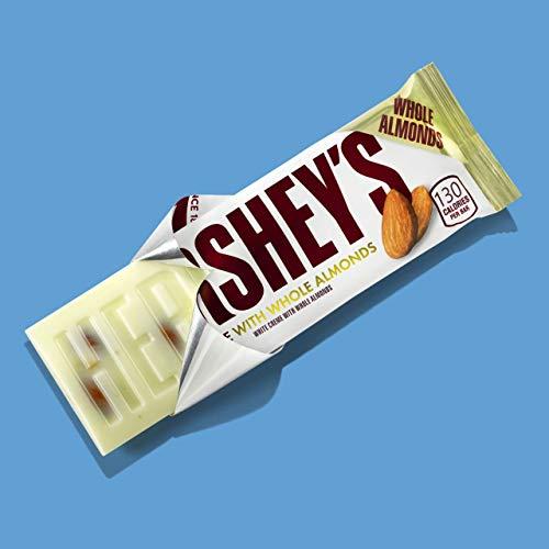 HERSHEY'S HERSHEY'S White Creme with Whole Almonds King Size Candy, Individually Wrapped, 2.6 oz Bars (18 Count)