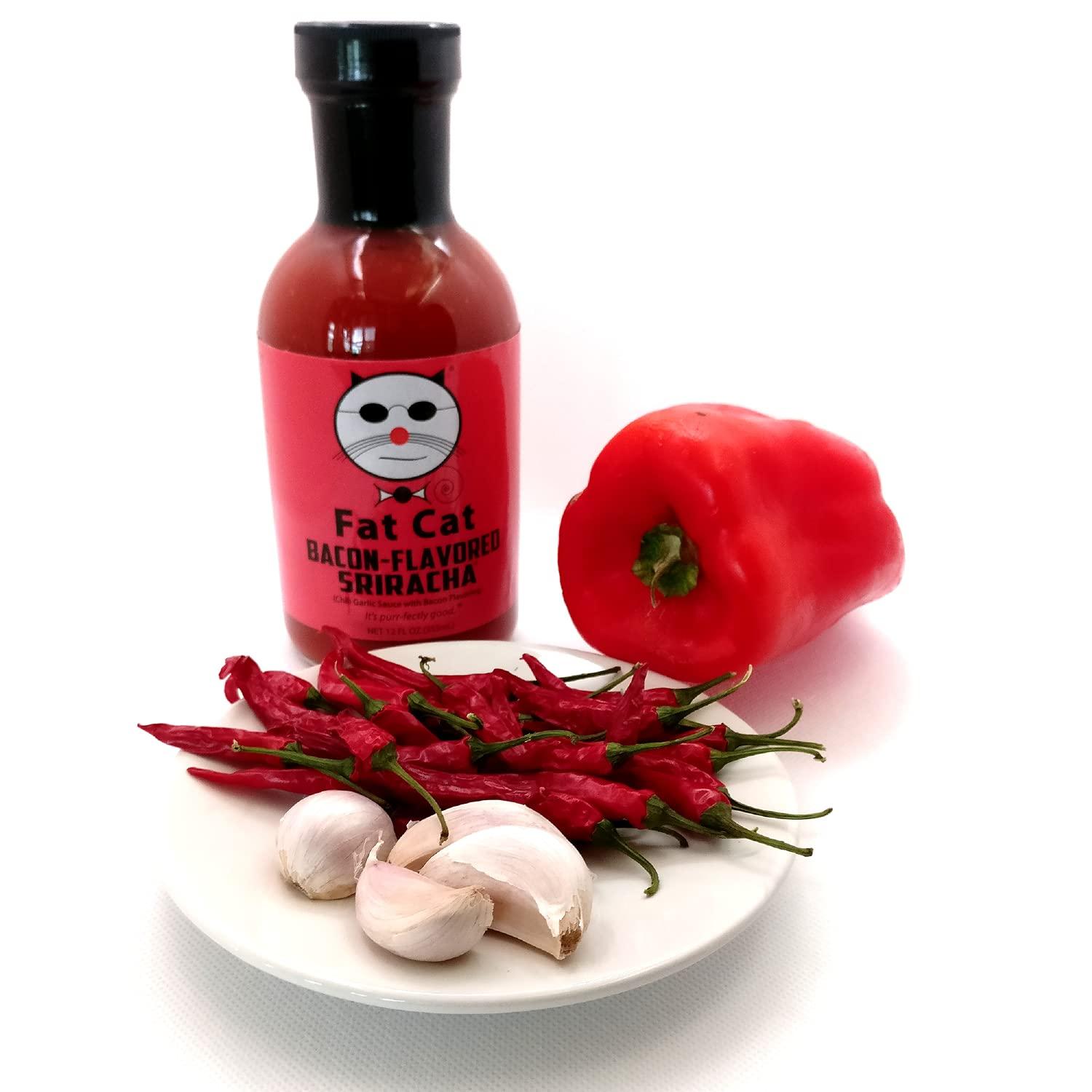 FAT CAT GOURMET CONDIMENTS AND HOT SAUCES IT'S PUR Fat Cat \'Bacon-Flavored Sriracha\' Hot Sauce - Single 12 oz.