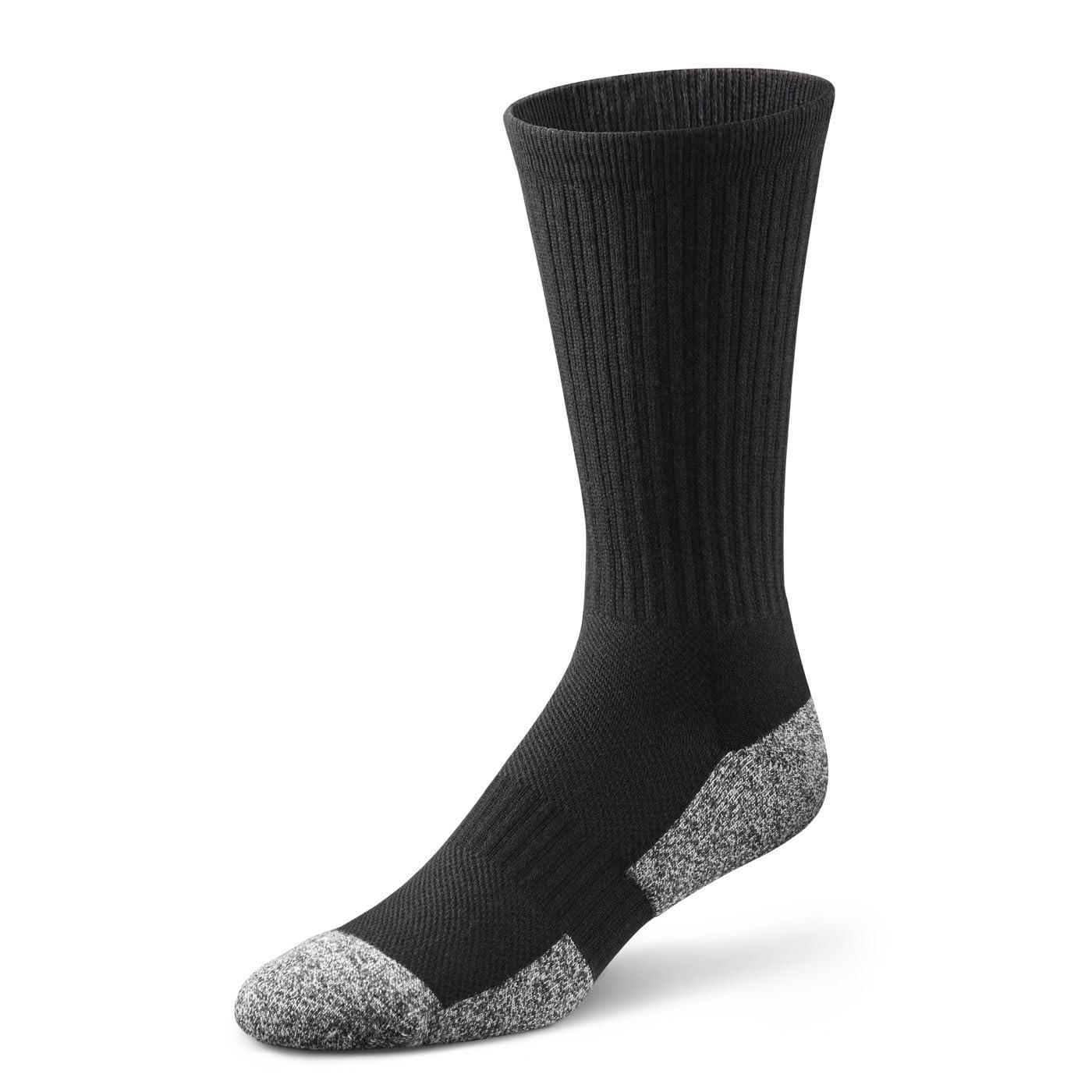 Dr. Comfort Dr. Comfort Crew Diabetic Socks, Black, X-Small