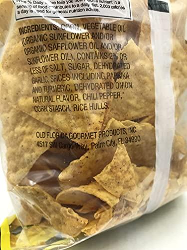 Old Florida Gourmet Products, Inc Old Florida Gourmet Original Tortilla Chips 11 oz, - PACK OF FOUR (4) - World Famous Gluten Free Non-GMO Thin And Crispy Tortillas - Authentic South Florida Snack, Yellow