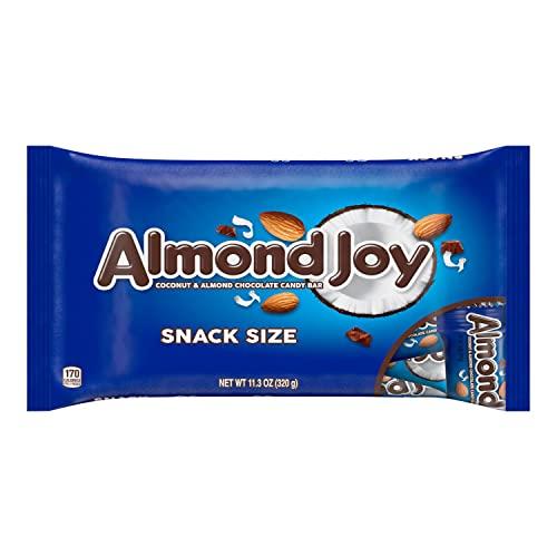 HERSHEY'S Almond Joy Coconut and Chocolate Snack Size Candy Bars Individually Wrapped Bag, 11.3 Oz