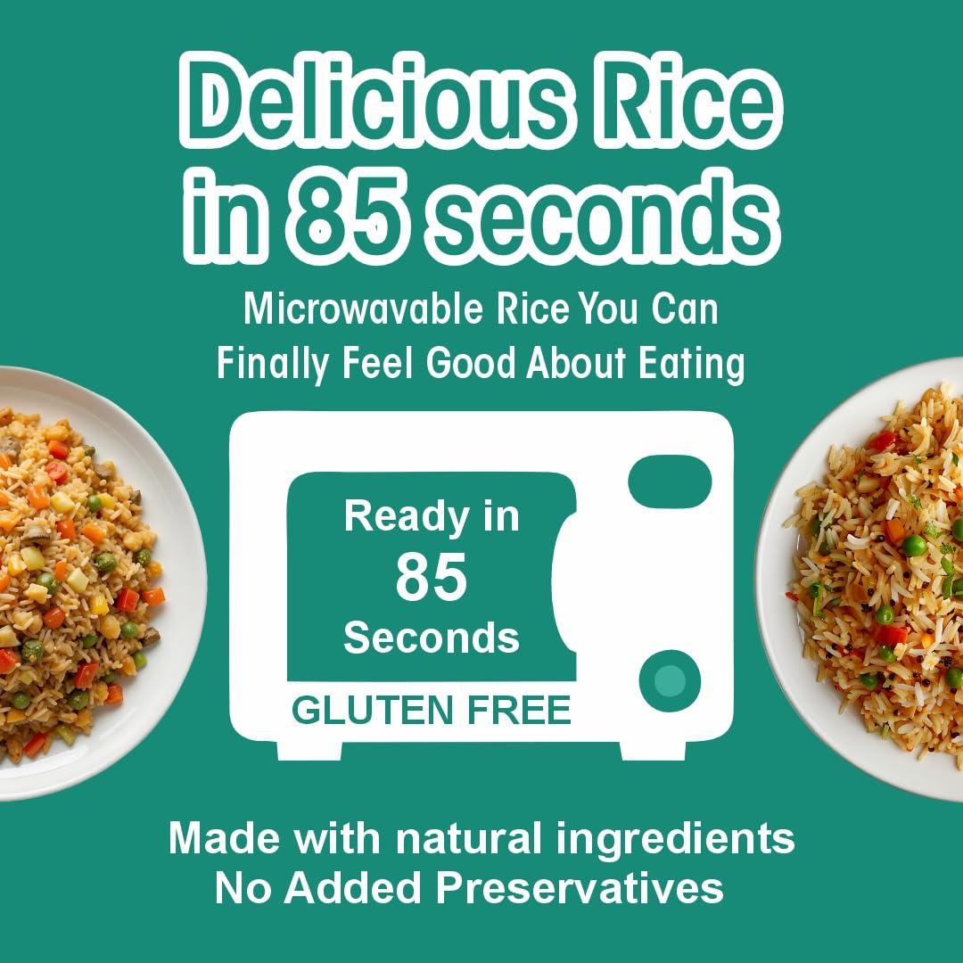 Eat Regal Eat Regal Veg Fried Rice Microwavable Rice Pack of 6, 8.8oz Instant Rice Ready in 90 Seconds - Dinner Sides | Vegetable Rice | Ready to Eat | Prepared Foods | Side Dish | Flavored Rice