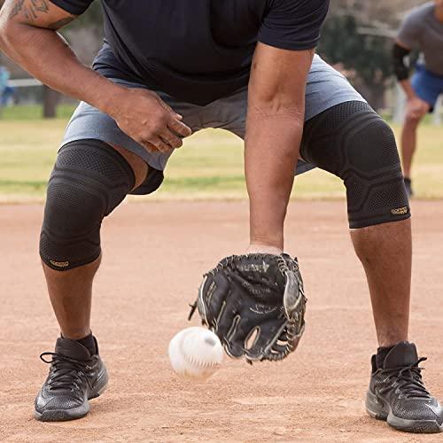 Copper Fit Copper Fit Elite Knee Compression Sleeve Knee Brace 2-Pack, Black (Large/X-Large, 16\'\'-20\'\'),2.0 Count