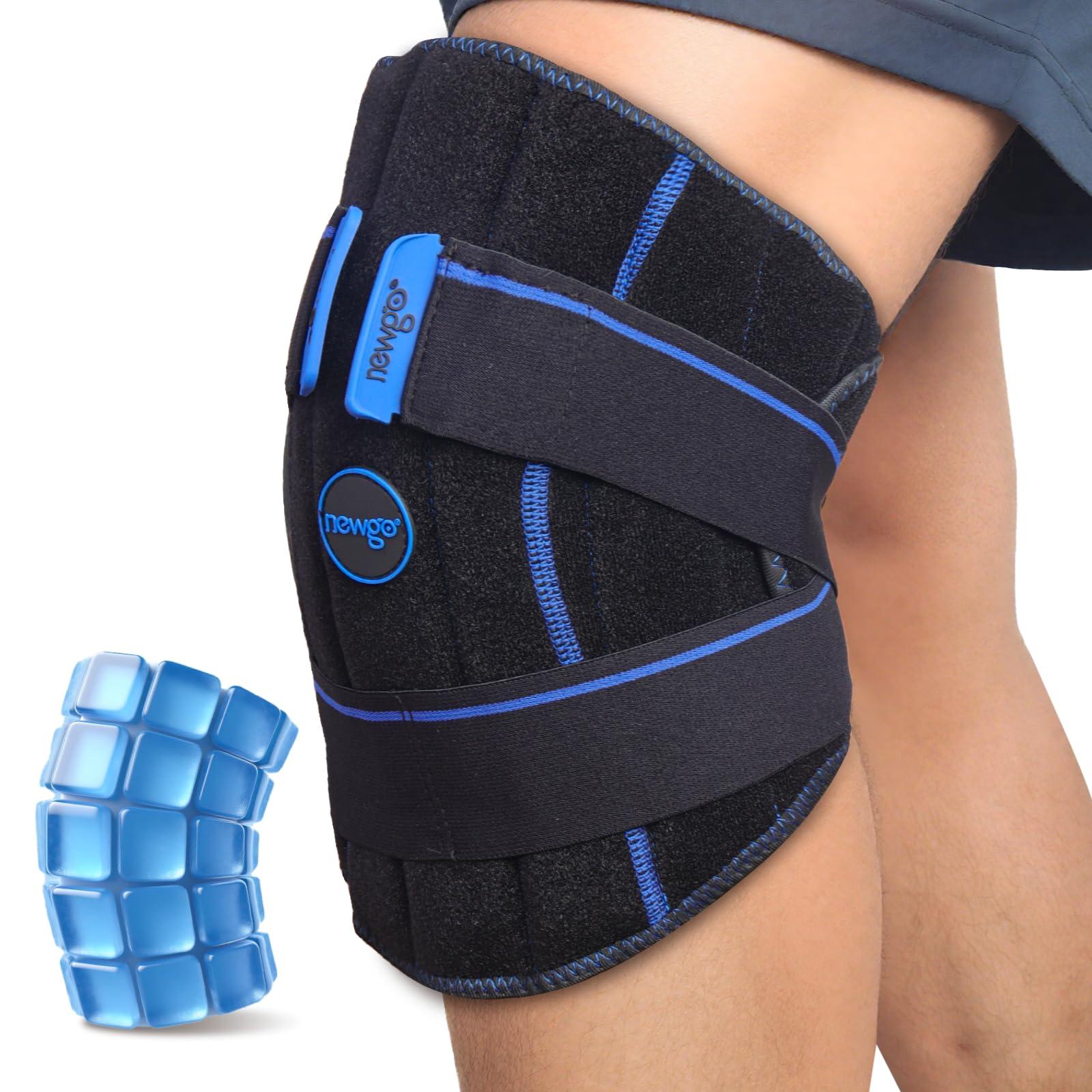 NEWGO NEWGO Ice Pack for Knee After Knee Replacement Surgery, Long Lasting Coldness Knee Ice Pack Wrap with Ice Cubes for Knee Injuries Swelling, Knee Surgery, Sports Injuries