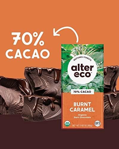 Alter Eco Alter Eco | Dark Chocolate Bars | Pure Dark Cocoa, Fair Trade, Organic, Non-GMO, Gluten Free (Burnt Caramel)