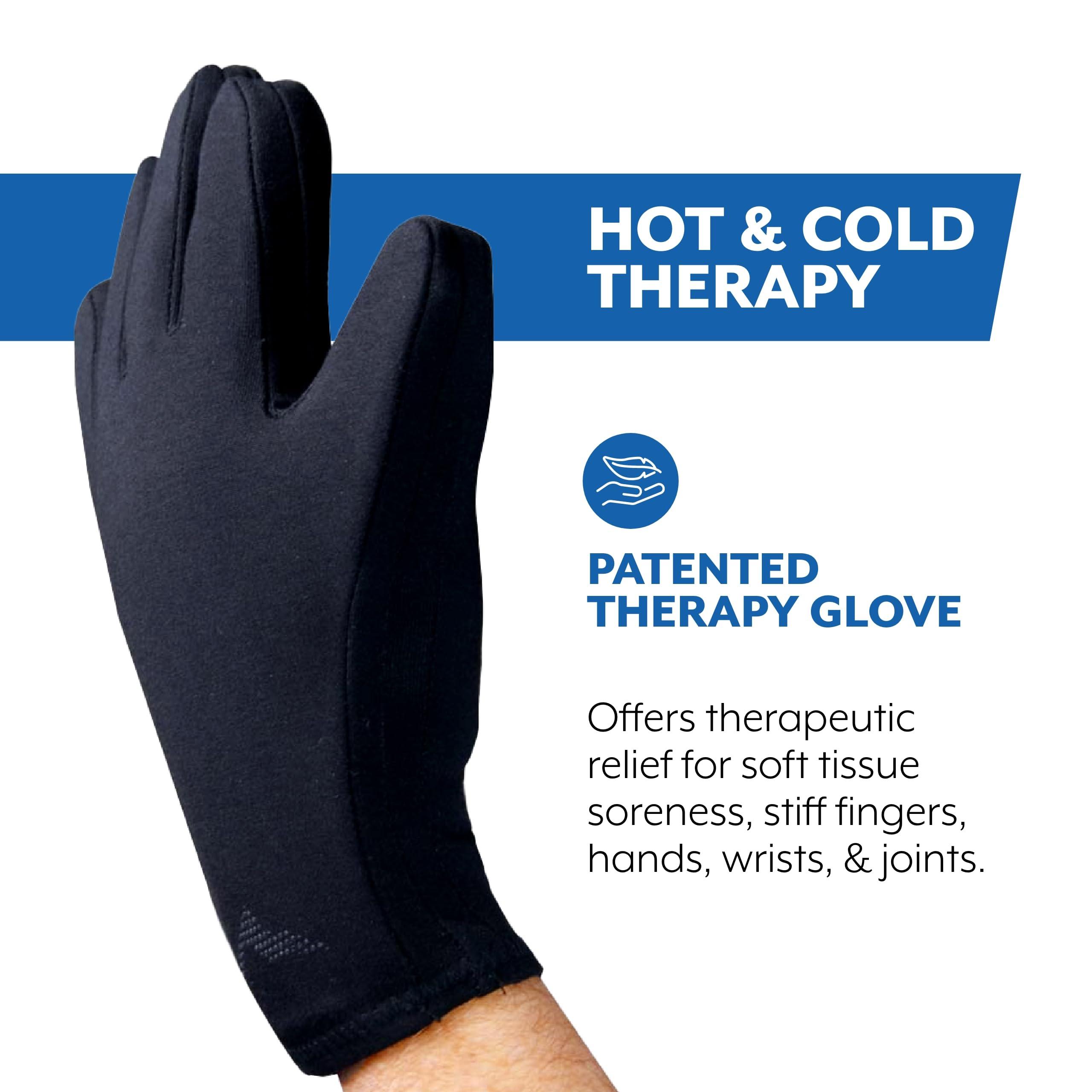 Brownmed Brownmed Polar Ice Hot/Cold Glove - Therapy Glove - Support for Arthritis, Fibromyalgia and More - Large