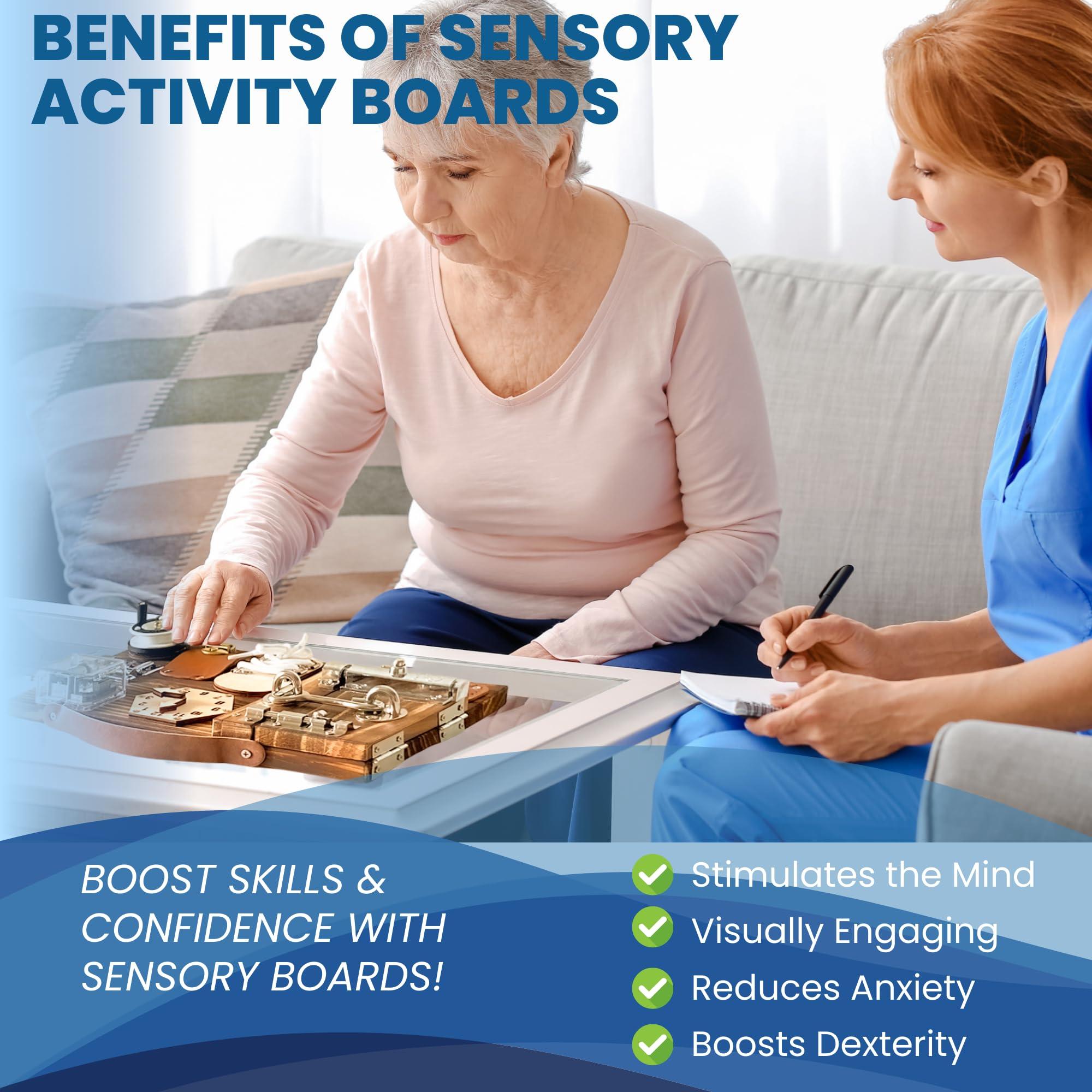 TrenHivSto Fidget Boards for Adults with Dementia Gadgets Toys for Alzheimers Patients-Fidget Toys for Dementia Adults-Dementia Fidget Toys for Elderly-Gifts for People with Dementia Fidget Toys Patients