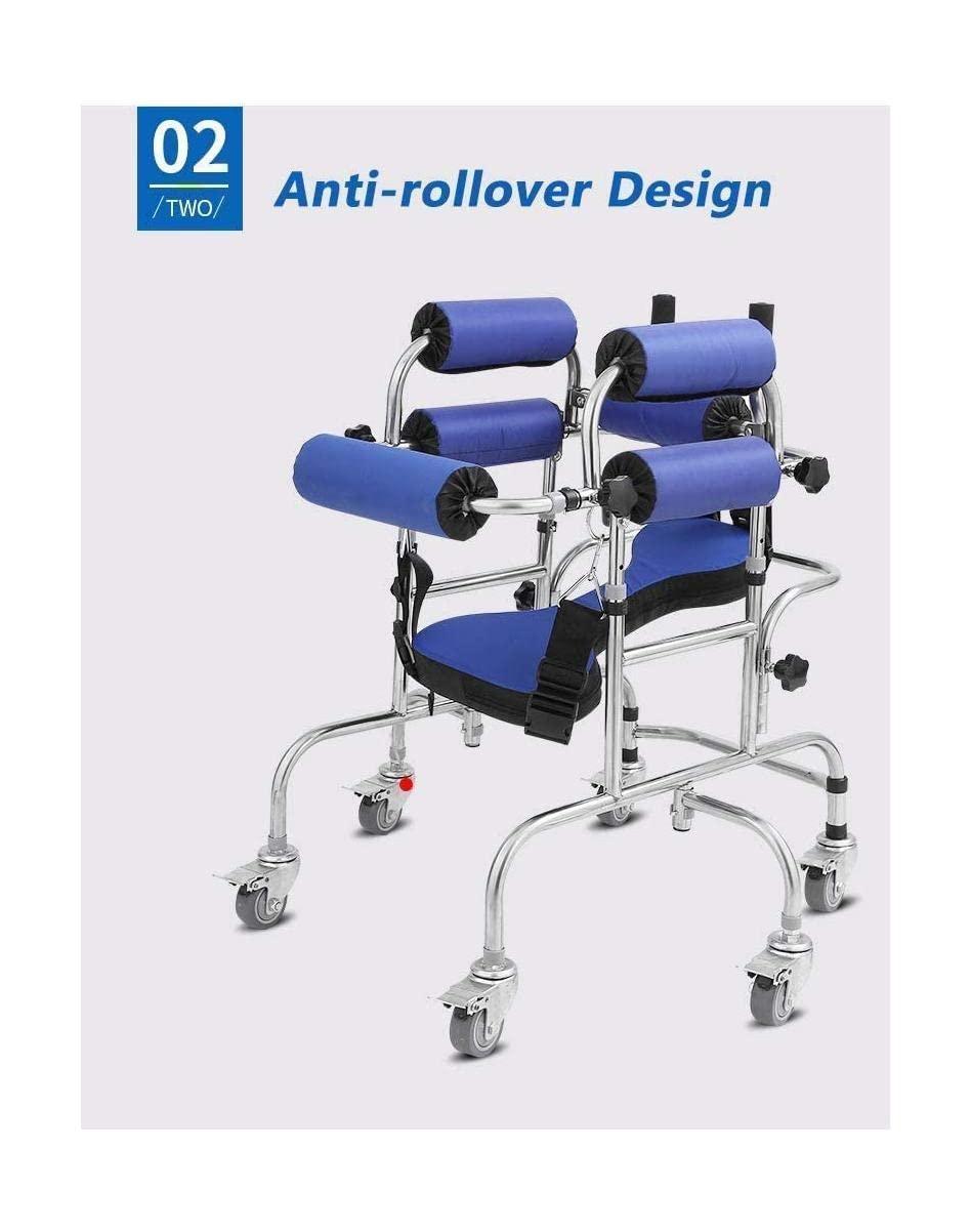 RHXWFDG Walker Walkers for Elderly with Seat and Handles 6 Wheels Heavy Duty Steel Mobility Rolling Durable Mobility Aid for The Disabled Walking Mobility Aid