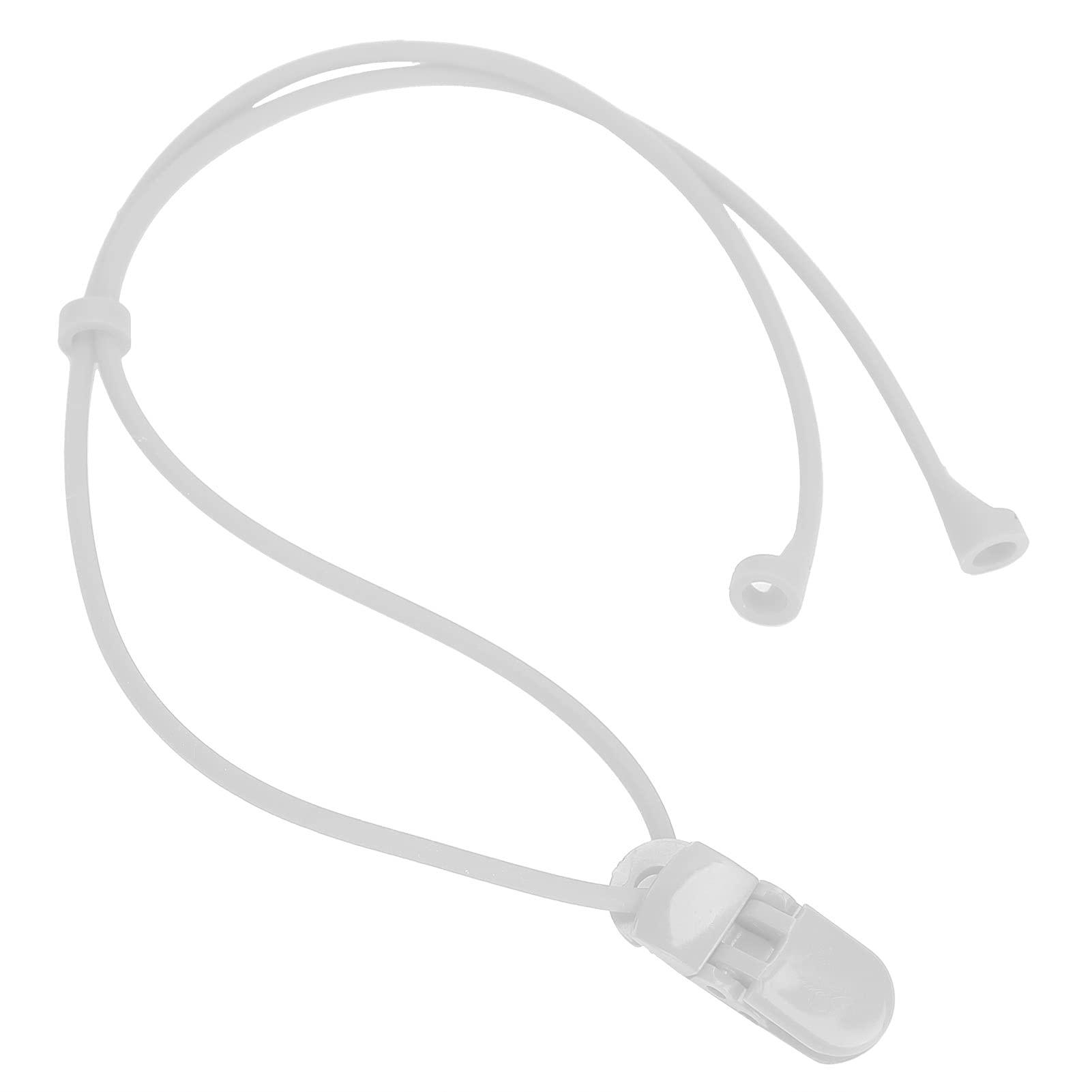 Zyyini Anti Lost Rope Plastic Practical Hearing Aid, BTE Hearing Aid Clip Rope Silicone Elastic Anti Loss Safety Lanyard for Children(White)