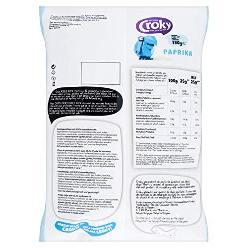 Croky Bell pepper Crisps | Croky | Ribble Rock Paprika | Total Weight 4.59 ounce