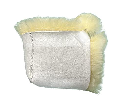 HUAHOO 100% Genuine Sheepskin Heel Protector Protect Feet, Heels & Elbows Bed & Pressure Sores(1 Piece)