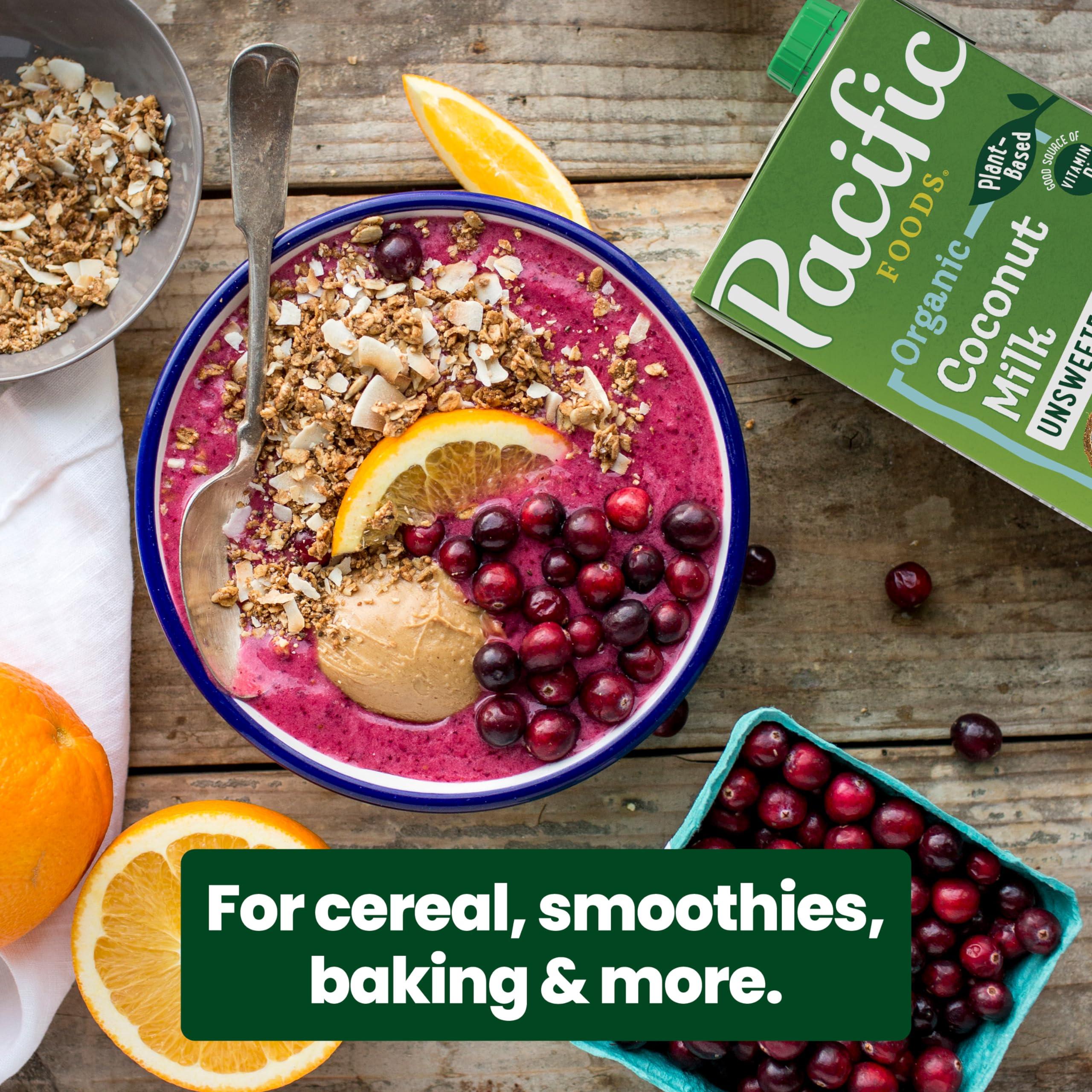 Pacific Foods Pacific Foods Organic Unsweetened Coconut Milk, Plant Based Milk, 32 oz Carton