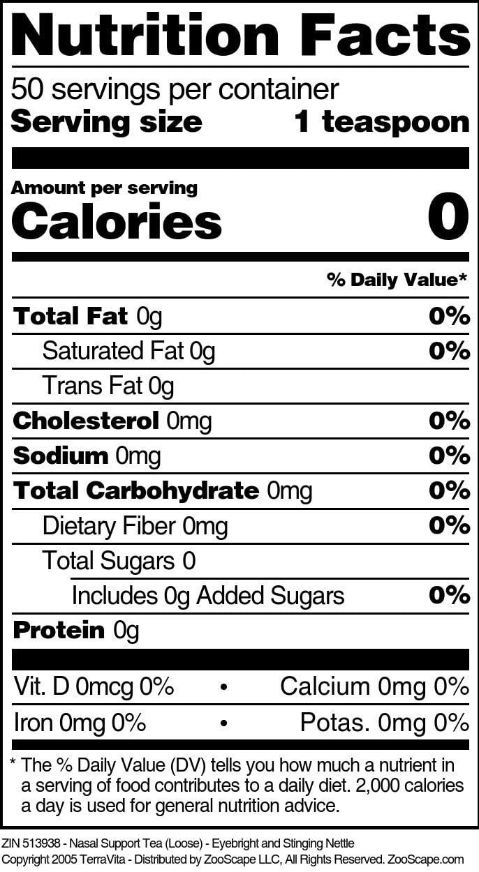 TerraVita Eyebright and Stinging Nettle Formula Tea (Loose) (8 oz, ZIN: 513938)