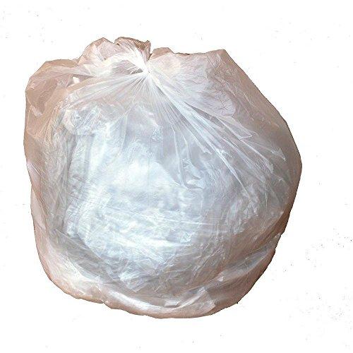 PlasticMill PlasticMill Heavy Duty Trash Bags - Clear Garbage Bags - Plastic Trash Bags - Kitchen, Bathroom, Office Garbage Bags, Trash Can Liners - 4-Gallon Small Trash Bags, 6 Microns, 17\"x18\" (100-Count)