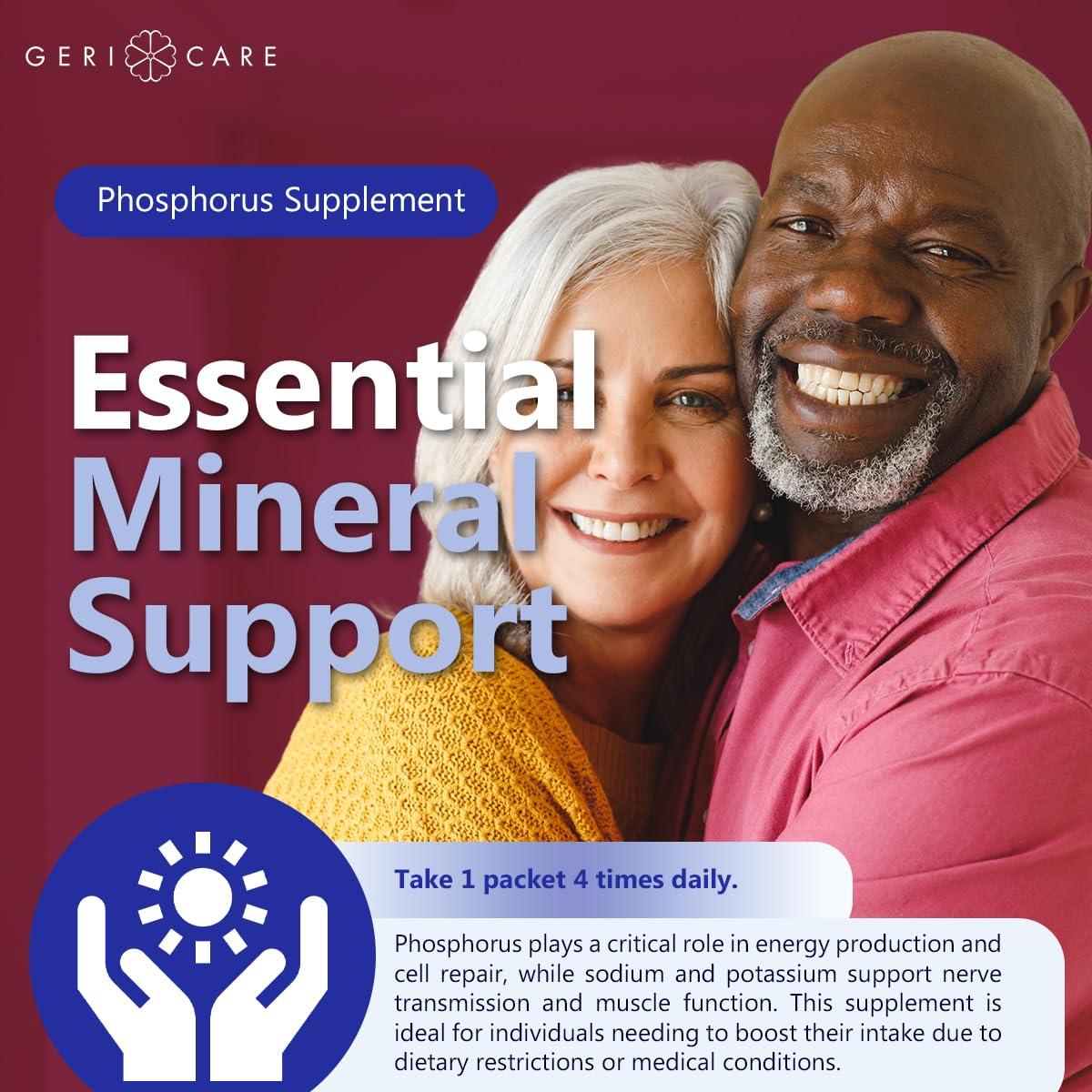 GeriCare GeriCare Phosphorus Supplement with Sodium & Potassium, Concentrated Strawberry Flavored Powder (100 1.5g Packets)