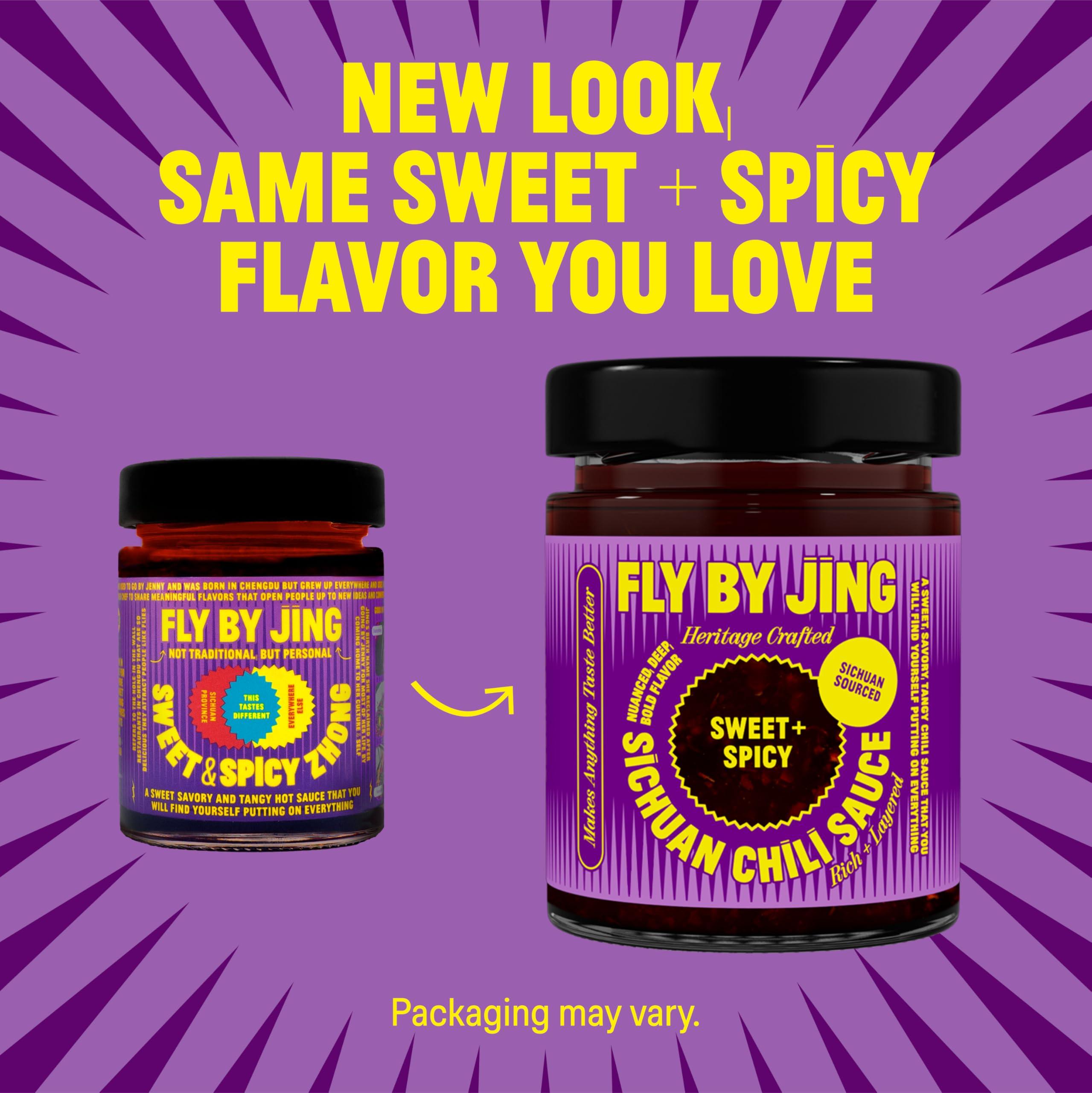 FLYBYJING FLYBYJING XL Spicy Sweet Chili Sauce - Perfect for Noodles, Meats, Veggies, and Dumplings - All-Natural and Vegan Zhong Sauce, Use as Marinade and Glaze, 6oz (Pack of 1)