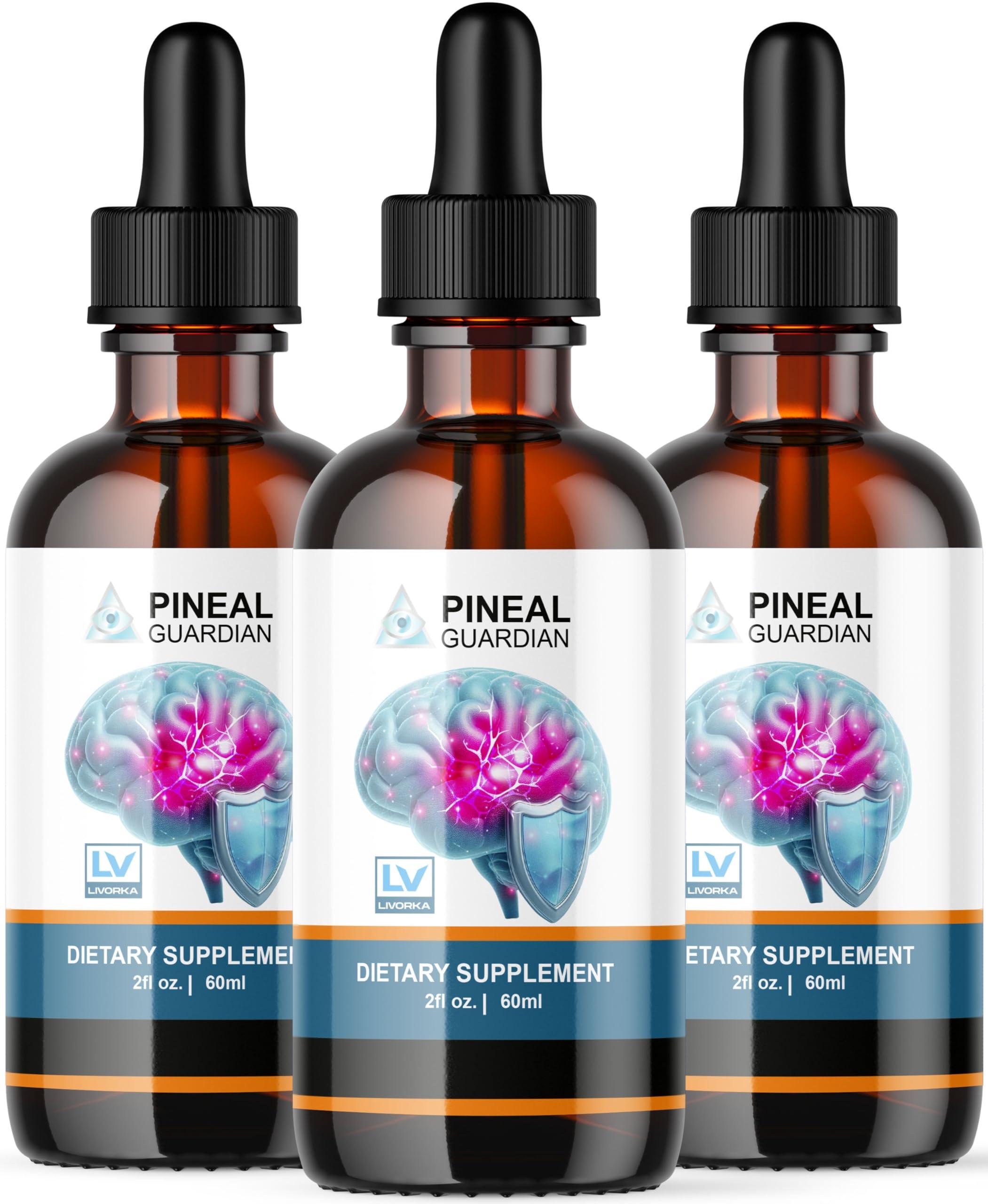 LIVORKA (3 Pack) Pineal Guardian Liquid Drops, Pineal Guardian Drops, Pineal Guardian, Pineal Guardian Liquid, Pineal Guardian Memory, Pineal Guardian Drops Advanced Formula 3 Bottles for 90 Days