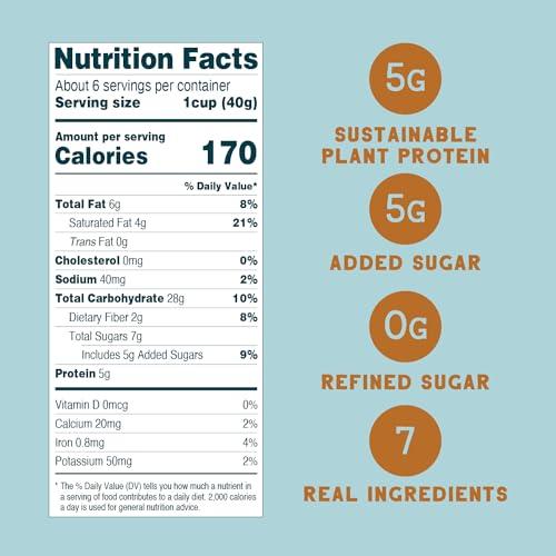 Seven Sundays Seven Sundays Sunflower Cereal, Maple Sea Salt, 8 Oz Bag (Pack of 6), Grain & Gluten Free, 5g Upcycled Protein, 0g Refined Sugar, Salty Sweet Snack