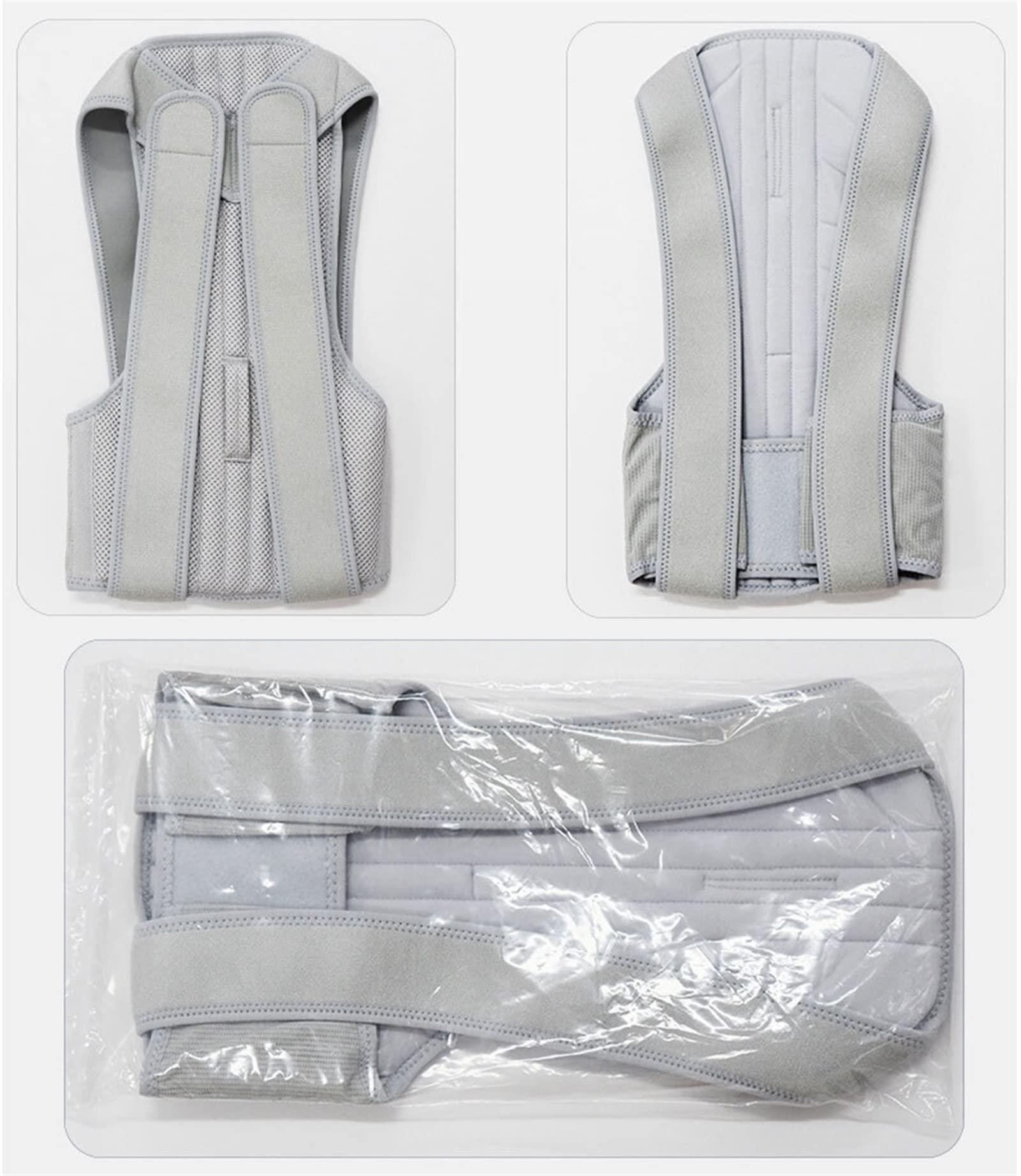 Telusu Breathable Back Correction Brace Improves Posture and Provides for Lower and Upper Back Pain Posture Corrector Lumbar Support Belts for Men Women (Color : Gray, Size : L/Large)