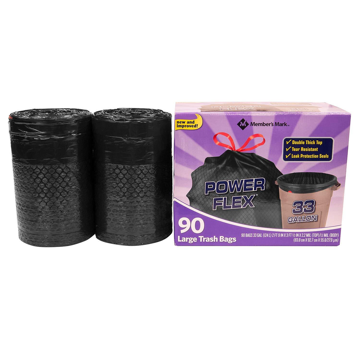 Member's Mark Member\'s Mark Power-Guard Drawstring Bags - 33 gal. - 90 Count