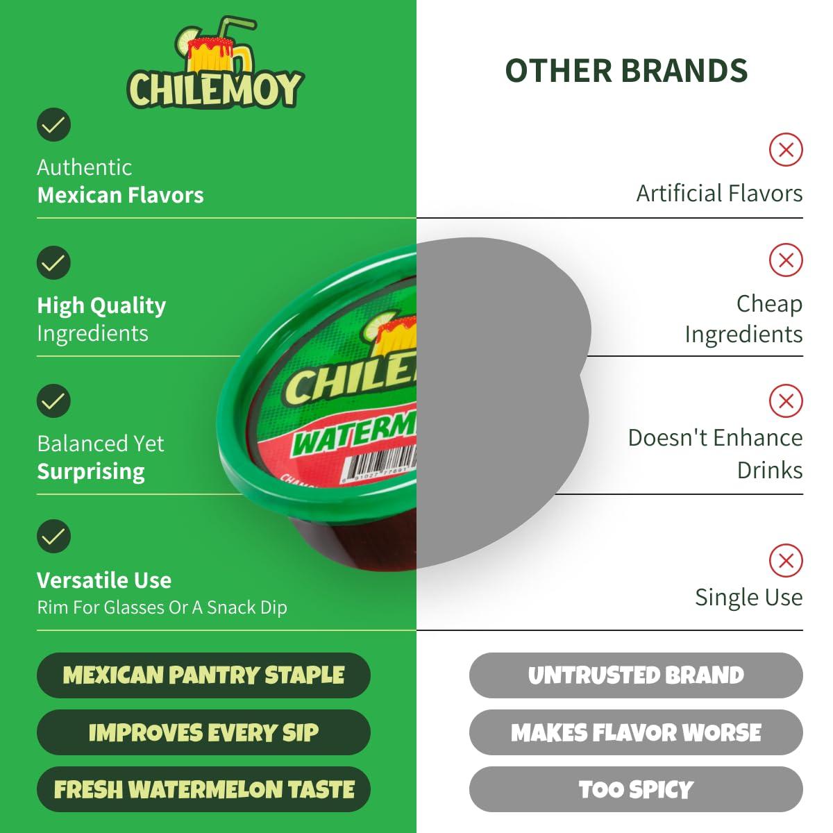 Chilemoy CHILEMOY Rim Dip Chamoy | Handcrafted Mexico | Chamoy Rim Paste for Cocktails, Seltzer, Michelada Rim Dip | Tajin Rimmer for Cocktails 8oz Watermelon