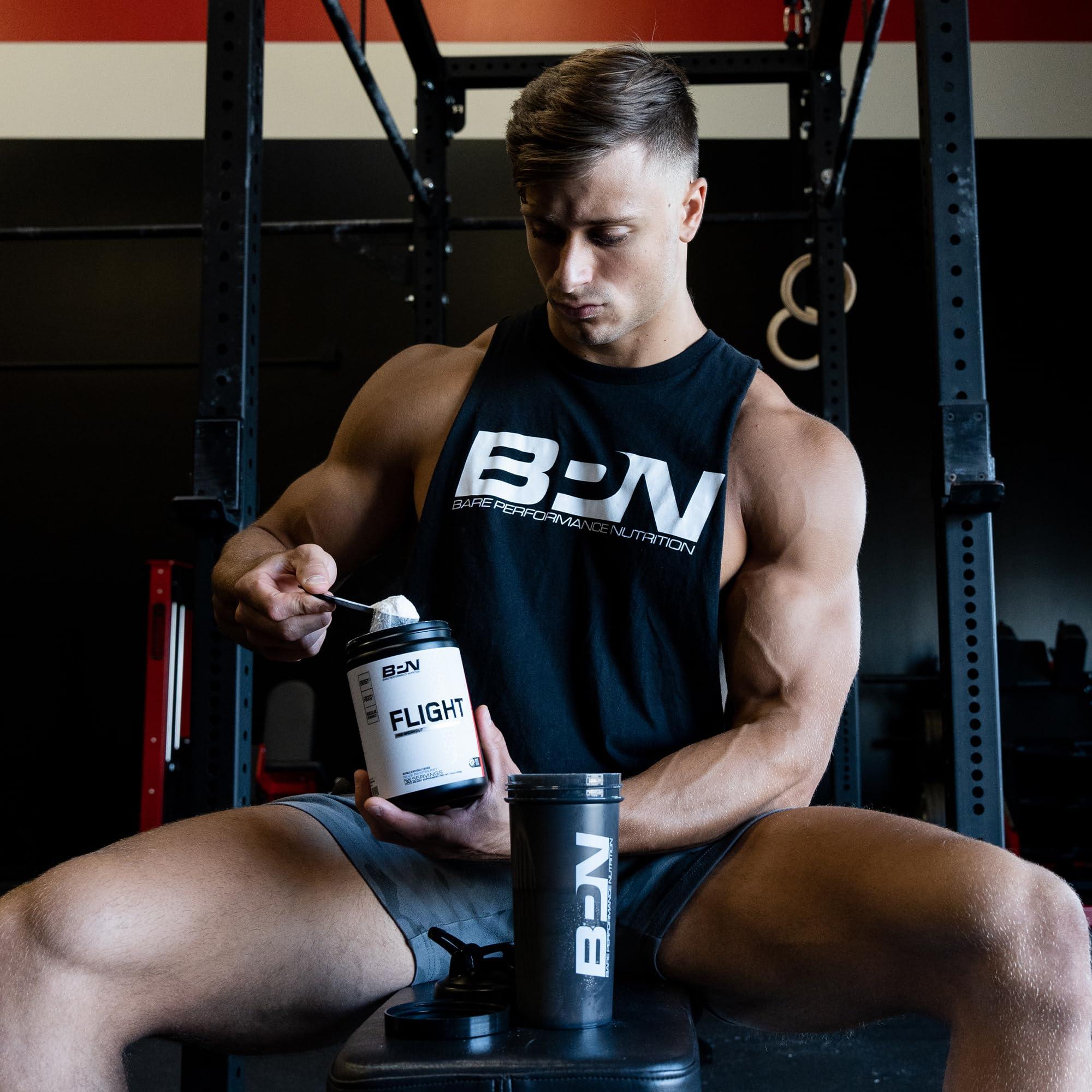 BARE PERFORMANCE NUTRITION BARE PERFORMANCE NUTRITION BPN Flight Pre Workout, Supports Energy and Mental Focus, Improved Endurance & Muscle Pumps with CarnoSyn Beta Alanine, Prickly Pear, 30 Servings